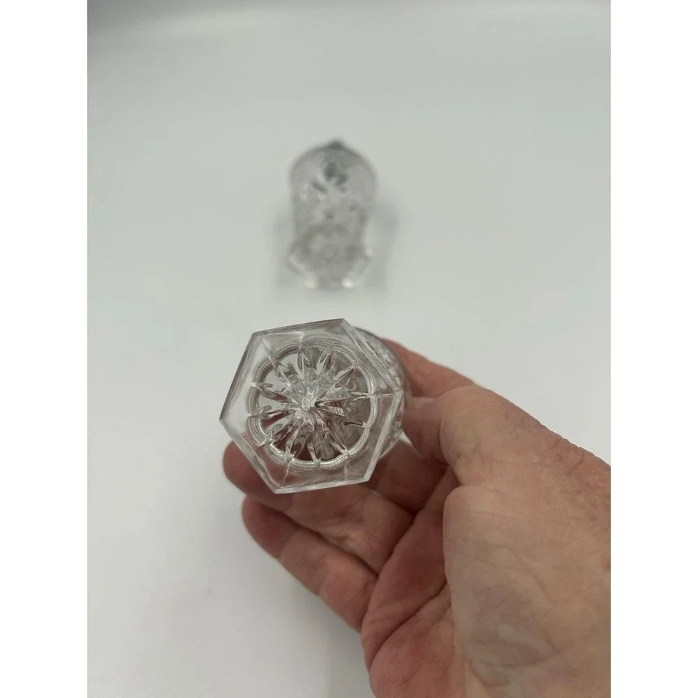 Imperial Glass Cape Cod clear salt and pepper shakers
